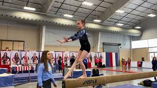 Level 3 Beam Routine 2022 USA Invitational [upl. by Acinomed]