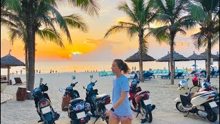 【🇻🇳 4K】Sunrise on Beach  Da Nang Promenade amp Beach Vietnamese Morning Life [upl. by Robbert]