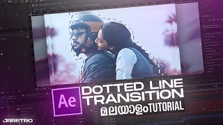 Dotted line transition in After effects  Malayalam tutorial [upl. by Clerk174]