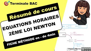 Equations horaires  2ème LOI DE NEWTON  Mécanique  Terminale  Bac [upl. by Talanian]