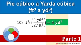 Pies cúbicos a Yardas cubicas ft3 a yd3 [upl. by Anagnos]