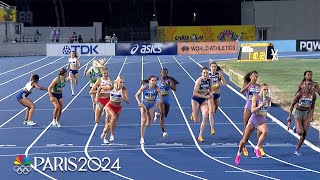 USA blows out the competition in womens 4x400m at World Athletics Relays  NBC Sports [upl. by Obmar]