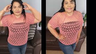 Blusa a crochet Norma normaysustejidos blusasnorma [upl. by Kast495]