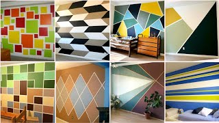 Easy Paint Designs for Walls  Best Geometric Wall Art Paint Ideas  Home interior [upl. by Yvor]