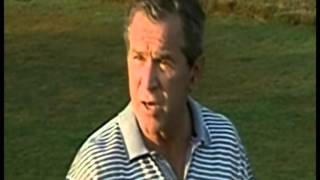 George Bush Warning Of Terrorism  Then Driving A Golf Ball [upl. by Neukam]