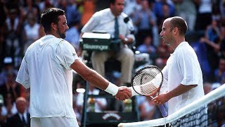 Andre Agassi vs Patrick Rafter 2001 Wimbledon SF Highlights [upl. by Gladys]