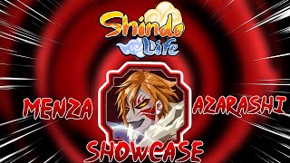 Shindo Life Menza Azarashi Shindo Storm Showcase  Menza Azarashi goes crazy in Shindo Storm [upl. by Treblih]