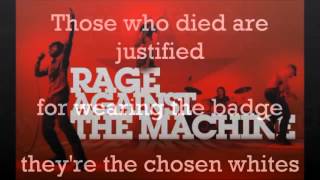 Rage Against the Machine  Killing In The Name Lyrics [upl. by Dalt]