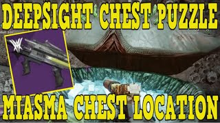 DESTINY 2  FIRST HIDDEN DEEPSIGHT CHEST PUZZLE DISCOVERED IN MIASMA WITCH QUEEN DEEPSIGHT PUZZLES [upl. by Ylak599]