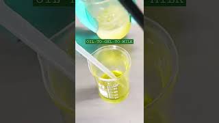 HOW I TURNED OIL TO GEL TO MILK  OLEOGEL shorts [upl. by Norred]