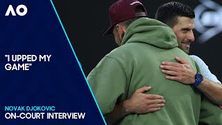 Nick Kyrgios Interviews Novak Djokovic OnCourt  Australian Open 2024 Quarterfinal [upl. by Asare]