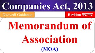 MOA Memorandum of Association memorandum of association in companies act company law bcom mba [upl. by Craig519]