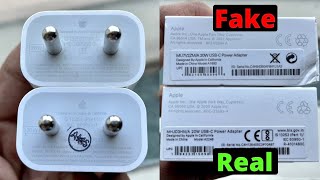 Original vs Fake Apple iPhone Charger  Apple 20W USBC Power Adapter Original vs Fake in Hindi [upl. by Weissberg]