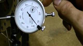 Motorcycle Repair How to Inspect and Measure a Motorcycle Brake Disc on a 2009 Kawasaki KLR 650 [upl. by Neelat]