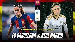 Barcelona vs Real Madrid  Liga F 202324 Matchday 9 Full Match [upl. by Suravaj571]