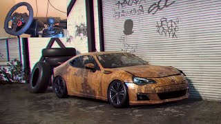 Rebuilding a SUBARU BRZ ZC6  NFS HEAT  LOGITECH G29 Gameplay [upl. by Tortosa]