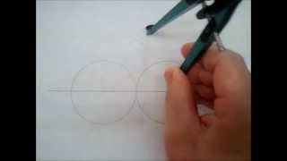 Drawing an oval with a compass and no string very simple [upl. by Jd]