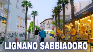 Lignano Sabbiadoro Italy 2024 Evening Walking Tour 4K UHD [upl. by Wolfson]