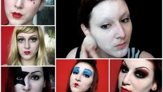 HOW TO Flawless White Face  Halloween  Costume Makeup [upl. by Schoenberg]