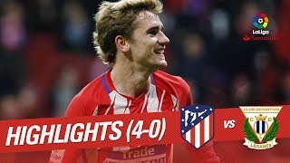 Resumen de Atlético de Madrid vs CD Leganés 40 [upl. by Bertilla]