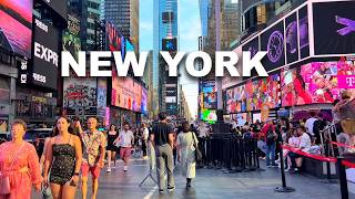 New York City Summer 2024 Walking Tour in Manhattan 4K NYC Walk  5th Avenue Times Square Tour 2024 [upl. by Oaht]