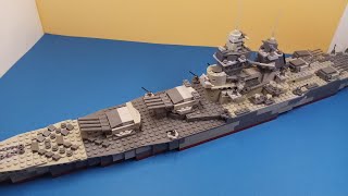 Линкор Ришелье Battleship Richelieu Лего корабльLego ship Инструкция сборки Brick ship [upl. by Ymorej]