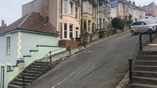 Vale Street in Bristol is Englands steepest residential road [upl. by Annnora]