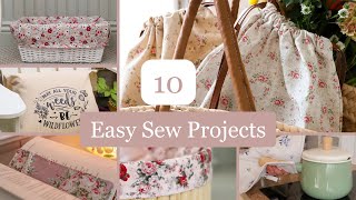 10 easy sewing projects compilation  Scrap fabric friendly too [upl. by Rehptosirhc669]