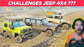 JEEP CHALLENGES MANA JAGOAN KALIAN Jimny Hardtop atau Cherokee  SNOWRUNNER [upl. by Akceber923]