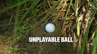 Rules of Golf Explained 2023 Unplayable Ball [upl. by Enoved243]