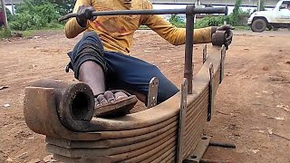 Rear Suspension Leafleaf spring Measurement amp Fitting by Expertise santoshpattimistry [upl. by Gwenny]