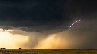 Spinning Supercell Thunderstorm At Sunset [upl. by O'Doneven377]