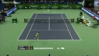 Feliciano Lopez Strikes Hot Shot Pass In Shanghai Semis [upl. by Ynaitirb]