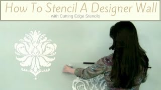 Decorating Ideas Accent Wall Stenciling with Benjamin Moores Color of the Year 2012 [upl. by Nnylaj]