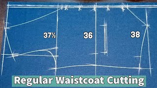 Regular waistcoat cutting  Simple waistcoat cutting  V shep waistcoat cutting  Raj Tailors [upl. by Lentha]