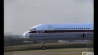 Luftwaffe Ilyushin IL62M Take off at Berlin Schönefeld 1991 [upl. by Nimesh582]