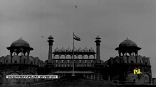 PM Jawaharlal Nehru at first Independence Day at Red Fort Delhi [upl. by Ozzy967]