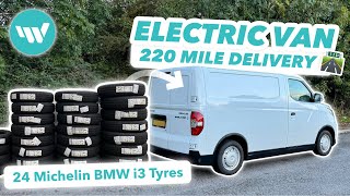 Maxus eDeliver 3 Delivering 24 Michelin Tyres in a Day Range Efficiency Running Cost Tested [upl. by Enirrok]