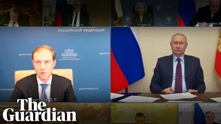 Vladimir Putin rebukes deputy prime minister in live broadcast [upl. by Rehpinej859]