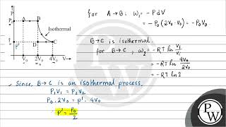 Work for the following process \ \mathrmABCD \ on a monoatomic gas is a \ \mathrmw2 [upl. by Atirehgram]