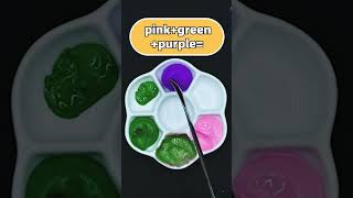 PinkGreenPurpleColor asmrguessthecolorcolormixingsatisfying [upl. by Cadmann]