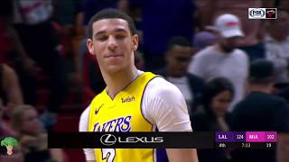 Lonzo Ball Lowlights 201831 Los Angeles Lakers vs Miami Heat [upl. by Isola]