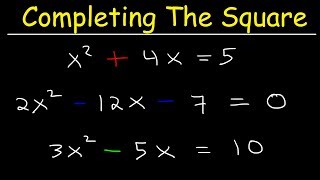 Solving Quadratic Equations By Completing The Square [upl. by Endor]