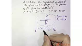 The radii of curvature of the faces of a double convex lens are 10 cm and 20 The refractive ind [upl. by Elok]