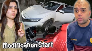 Aroob Ki Gari Ka Accident Ho Gaya 😱  Car Modifications Final Ho Gai ❤️ [upl. by Airpac]