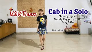 Cab in a Solo  Line Dance Choreo  Wendy Haggerty [upl. by Molini]