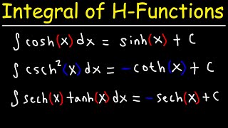 Integral of Hyperbolic Functions [upl. by Ebocaj]