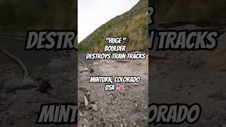 Huge boulders destroy train tracks in Minturn Colorado coloradoadventurechannel goatpowerbikes [upl. by Aihtiekal525]