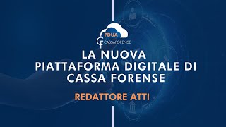 Come utilizzare il Redattore atti della piattaforma PDUA [upl. by Garnett]