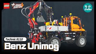 레고 테크닉 벤츠 유니목  LEGO 8110 MercedesBenz Unimog U400 [upl. by Salaidh]